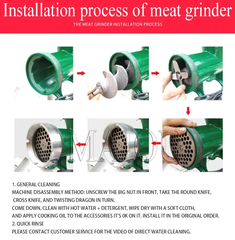 Commercial Electric Meat Grinder Mincer Bone Fish Grinding Machine Chicken Skeleton Cutting Machine Mincer 6