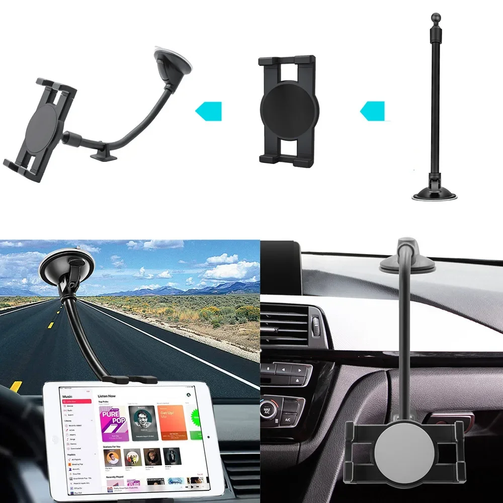 Pára-brisas Car Tablet Mount Caminhão Janela Painel Suporte do Telefone Ventosa Braço Longo Ipad 11 129 Air Mini 4.011 - Imagem 3