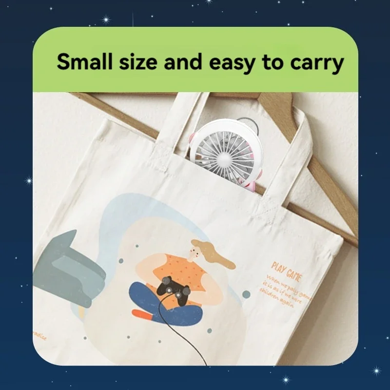 New High Wind Astronaut Small Electric Fan for Children USB Charging Mini Portable Silent Handheld Small Fan 6