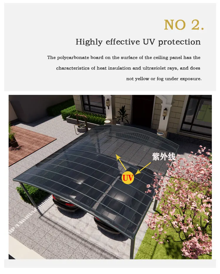 Canopy Tent Modern Custom Parking Shed Sunshade Awning Patio Pergola Aluminum Al