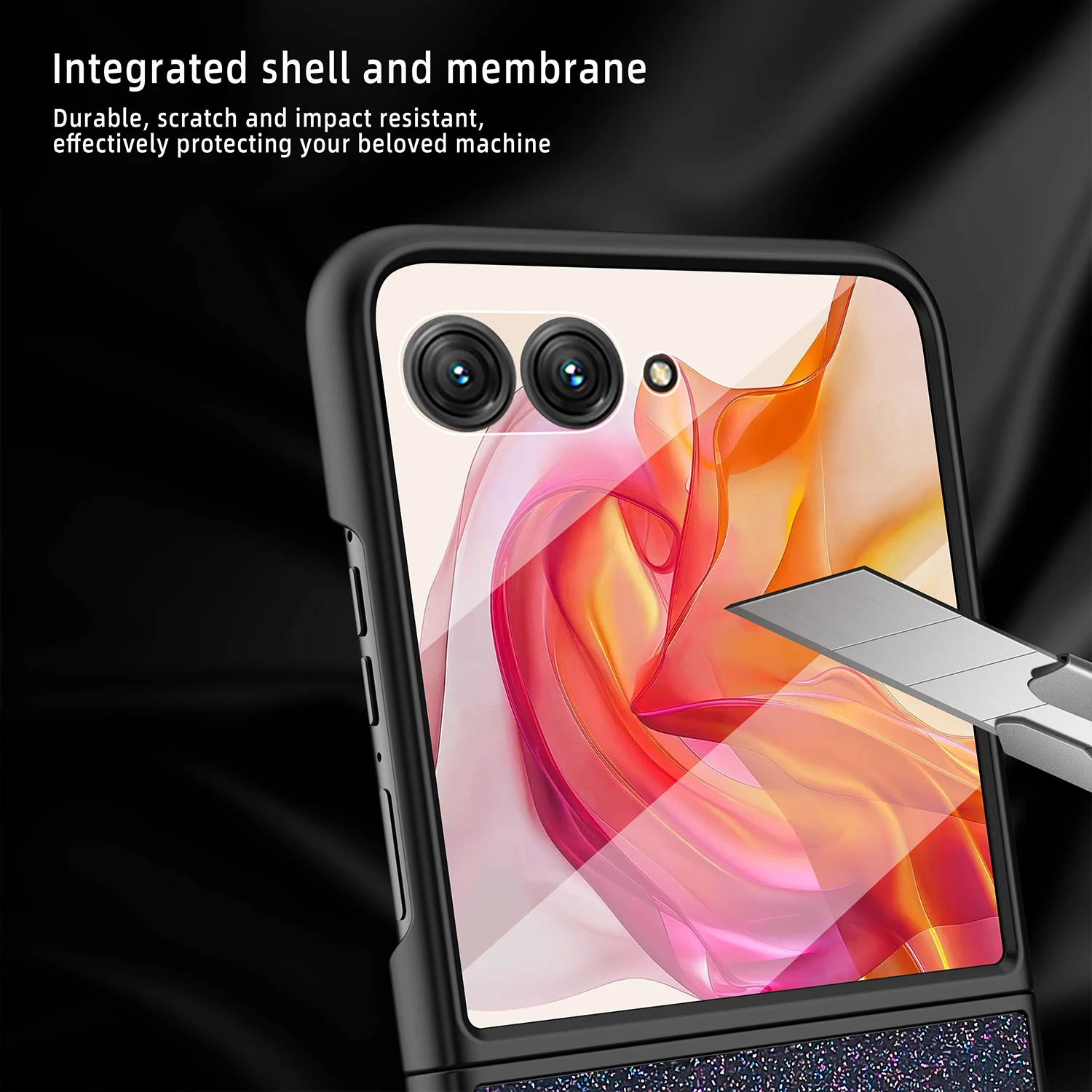 Luxurious Bling Glitter Shockproof Case with Mirror Film