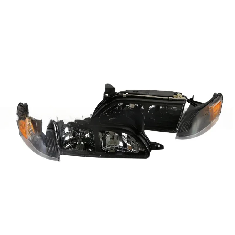 

93 94 95 96 97 For DX Headlights Lens Headlamps Pair Set Corner Lamp Black