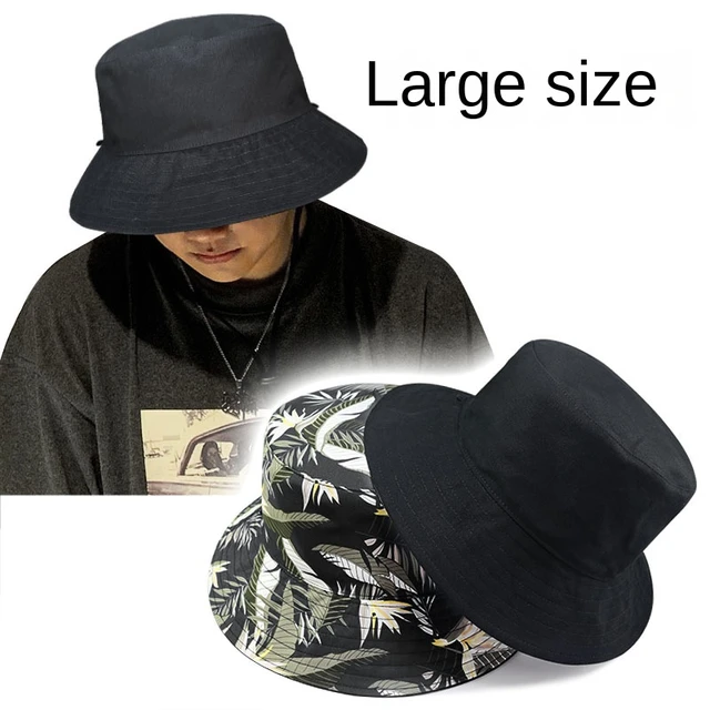 Oversize XXL Cotton Bucket Hat for Men Women Big Head Trendy