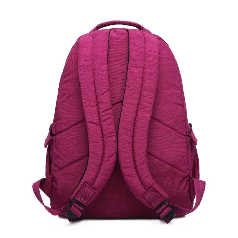 New Waterproof A4 Large Capacity 14'' Laptop Men Women Backpack Schoolbag Lightweight Travel Bag Blue Black Red Purple M0983 4