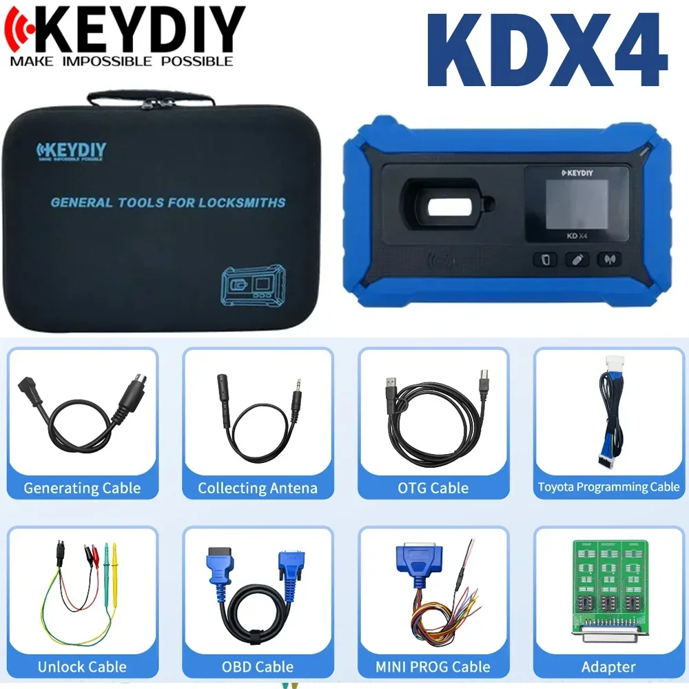 KEYDIY KD-X4 Remote Programming Matching Tool for Toyota/Ford All Key Lost/Honda Yamaha ID47/49 Pin Code Reader Update of X2/MAX