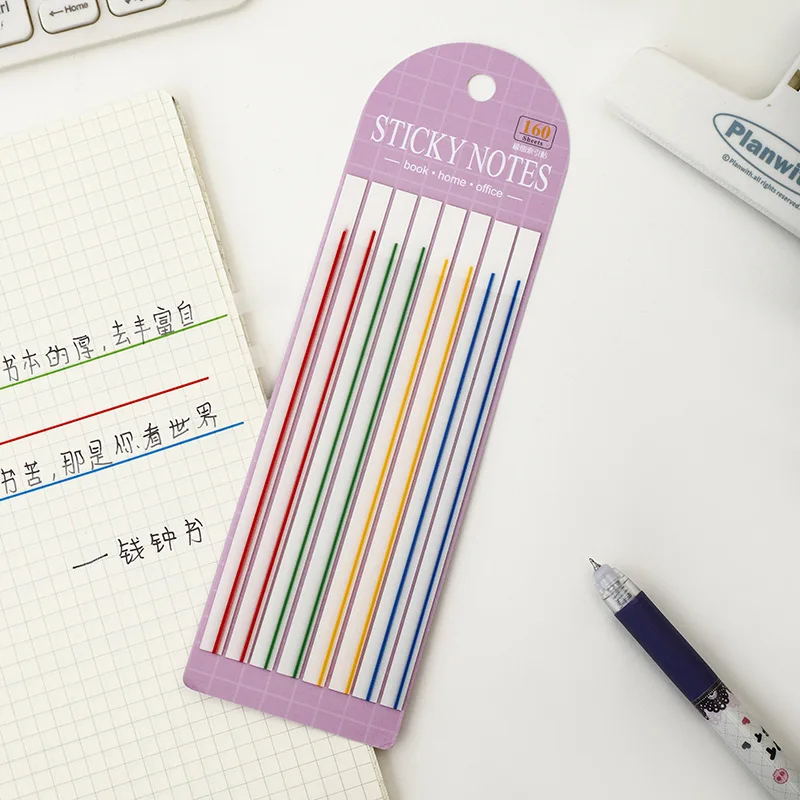 5Packs Transparent Sticky Notes Self-Adhesive Reading Book Annotation Notepad Bookmarks Memo Pad Index Tabs Cute 5