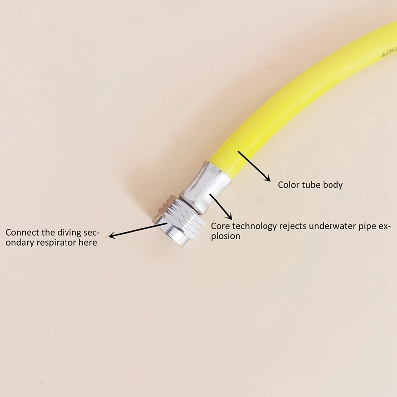 

4X Durable Scuba Diving BCD Medium Pressure Hose Scuba Diving Regulator For 2Nd Gauge Breathing Regulator