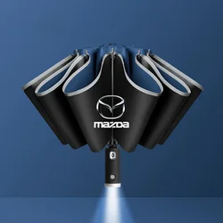 Fully Automatic Reflective Car Sunshade with Folding Umbrella Design (Blue 2)
