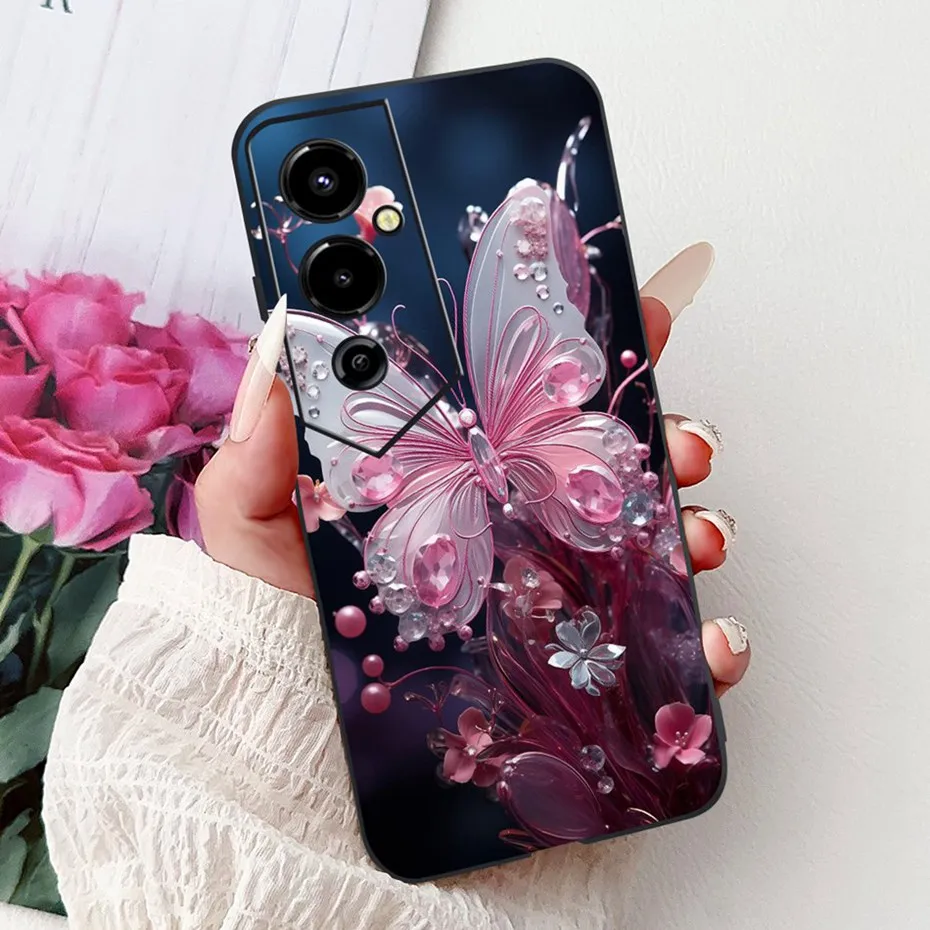 Sleek Black Silicone Soft Phone Case with Enhanced Bumpers