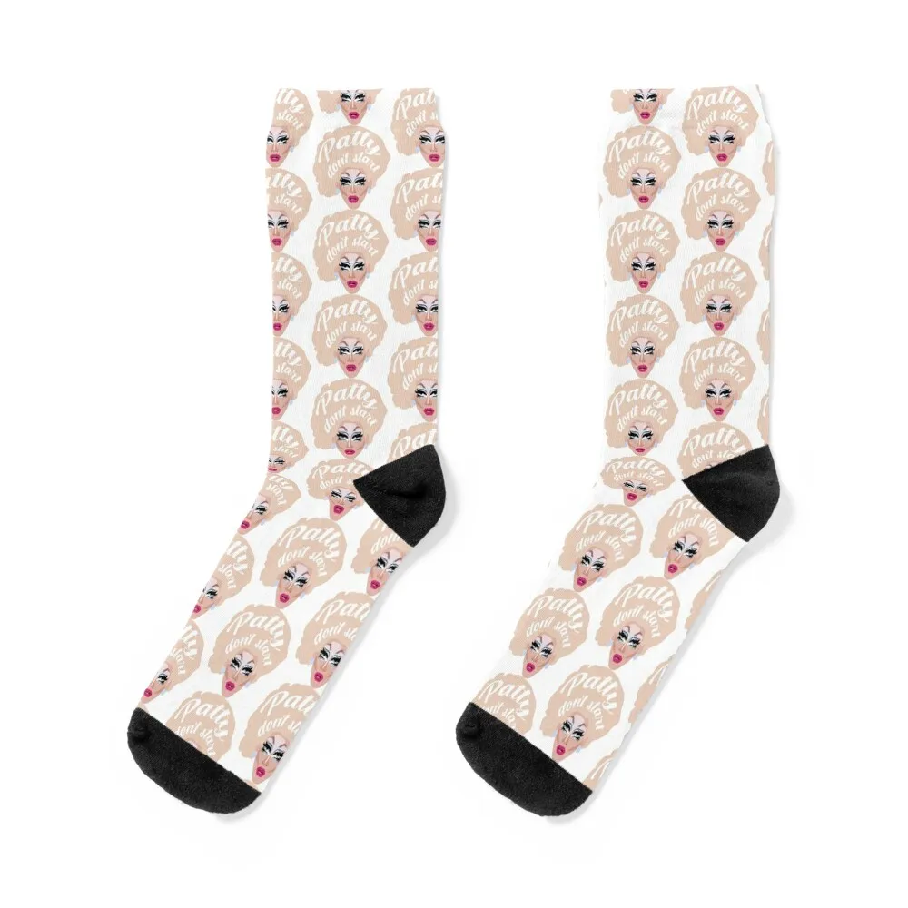 

Trixie Mattel Unhhhh Drag Queen Patty don't start tweet Socks Rugby men cotton high quality new in's Socks Man Women's