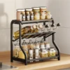 3-tier Seasoning storage rack Kitchen countertop Multifuctional storage holder Stainless Steel 2