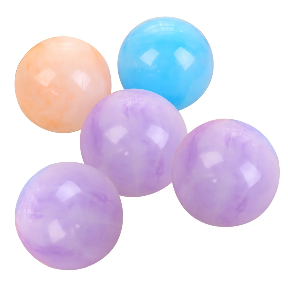 

5pcs Plastic Air Filled Pit Ball Bouncy Rubber Balls for Toddlers and Kids Playing