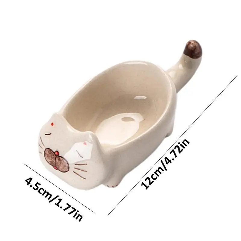 Ceramic Soy Sauce Dish Dipping Bowls Cat Shape Ceramic Sauce Dishes Japanese Seasoning Plate Small Kitchen Accessories For