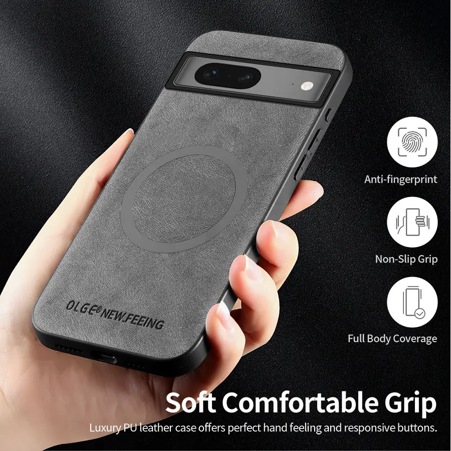 Premium PU Leather Anti-Fingerprint Soft Touch Non-Slip Full Protection Case
