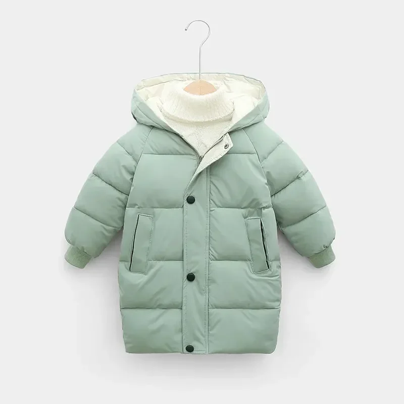 2-12Y Russian Kids Down Outerwear Winter Cotton-Padded Parka Coats Long Jackets for Boys Girls