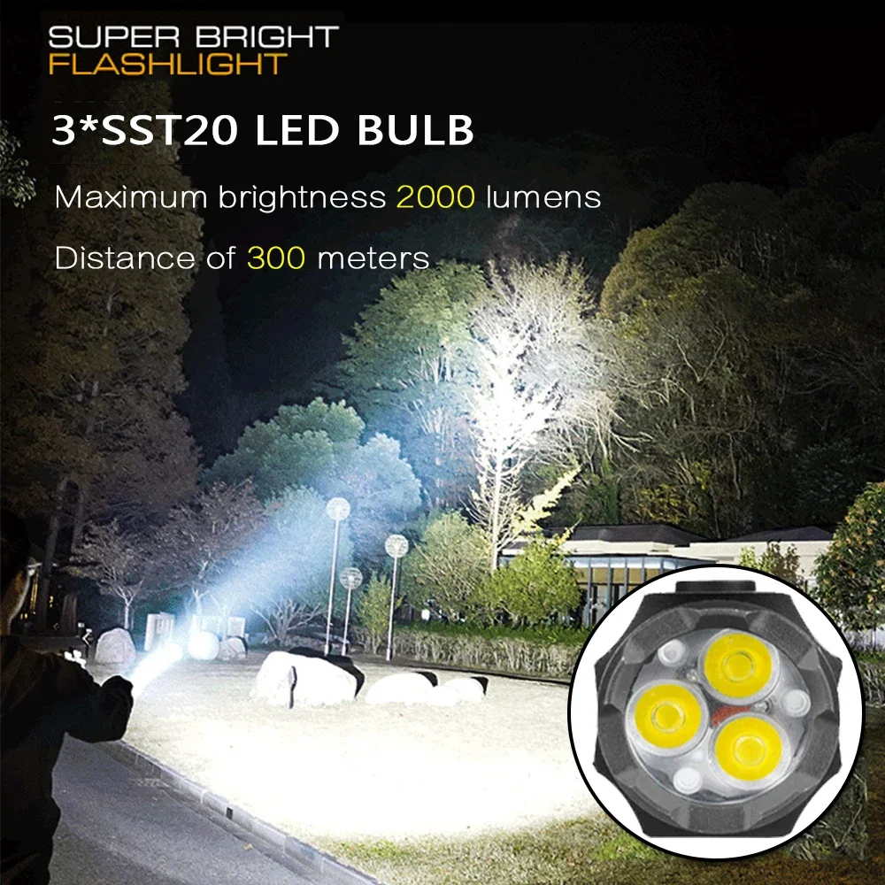 3 F350 LED ̴   C Ÿ  18350 ͸ ġ SST20 2000LM    ڼ  