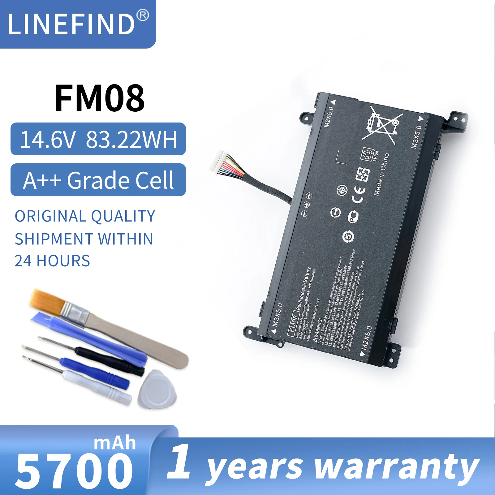 Аккумулятор FM08 для ноутбука HP Omen 17-AN013TX 17-AN014TX 17-AN014NG Series HSTNN-LB8B 922752-421 8922753-421