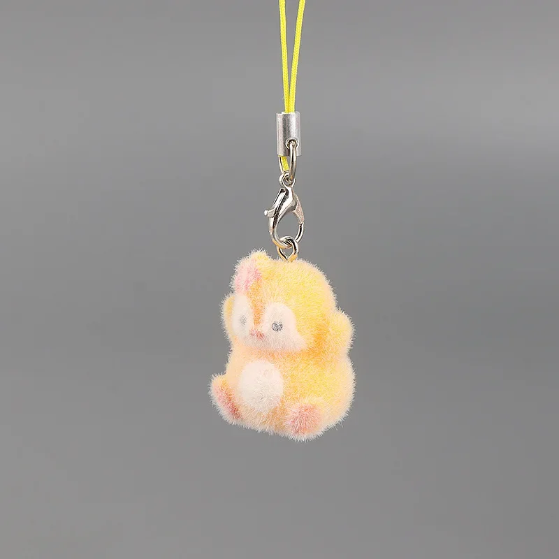 Cute Penguin Keychains Flocking Resin Penguin Pendant Keyring for Bag Pendant Mobile Phone Lanyard Accessories Daily Key 장식