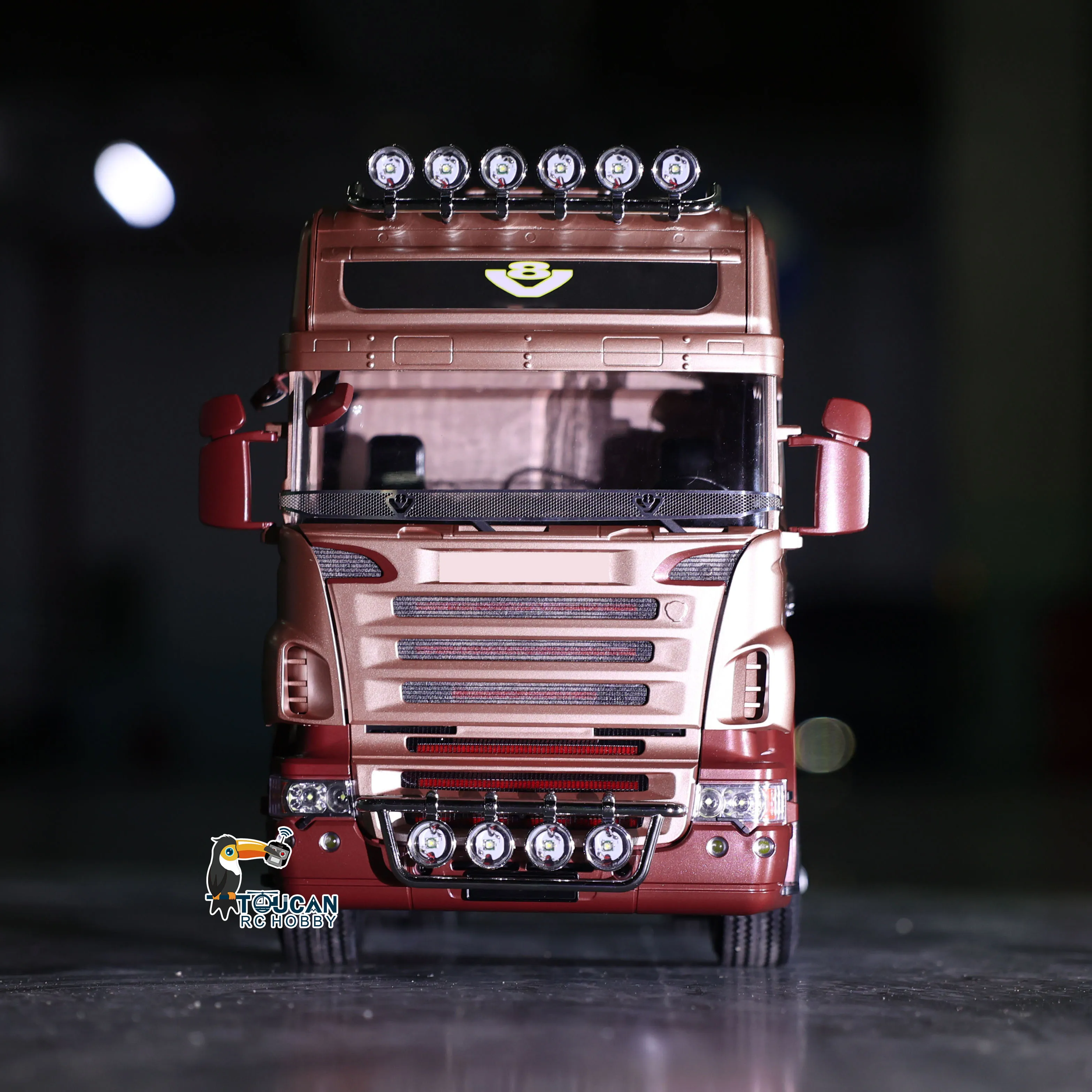 Customized 1/14 RC Tractor Truck 6x4 with Light Sound Set Remote Control Vehicle Painted Assembled Car Model Toys ToucanHobby 5