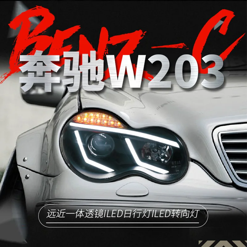 

Car Styling Headlights for Mercedes-Benz W203 C180 200 220 250 260 2013-2019 LED DRL Turn Signal LED Lens Headlamps Assembly