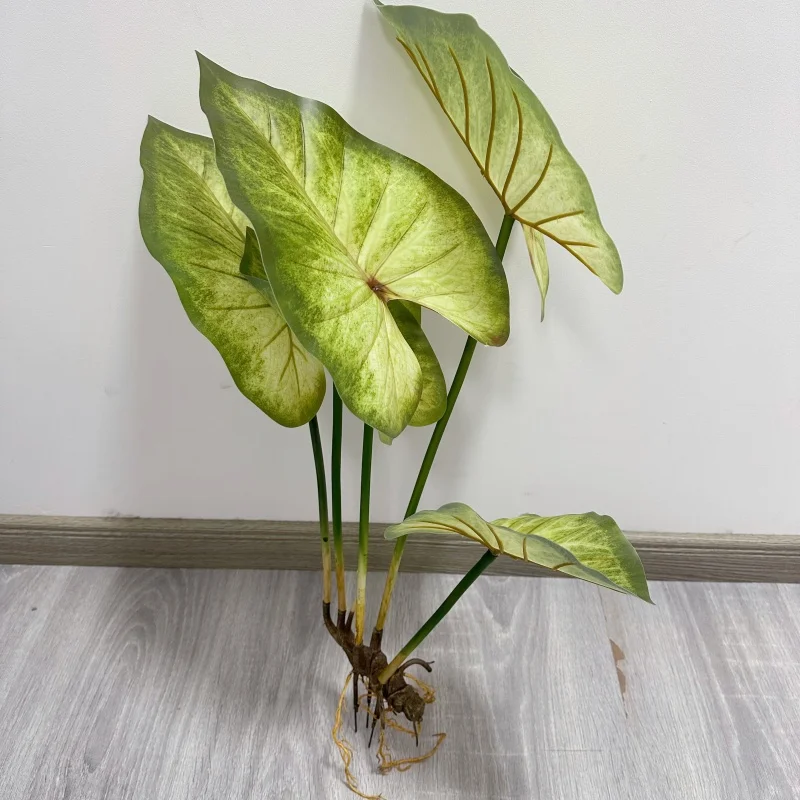 Realistic Large Lotus Leaves with Roots - Artificial Green Plant for Landscape and Outdoor Hotel Decor
