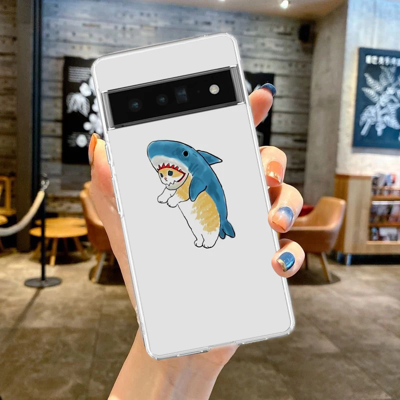 Adorable Cat-Themed Shockproof Transparent Silicone Phone Case Cover