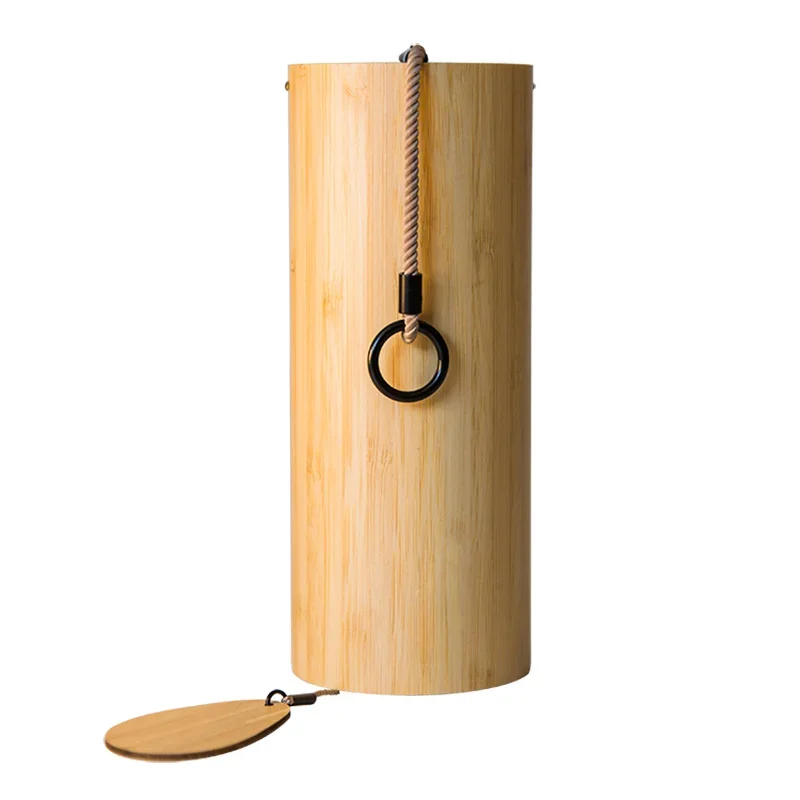 Chakra Chimes Natural Bamboo Wind Chime Meditation Chord Windbell for Outdoor Garden Patio Home Decoration Meditation Relaxation