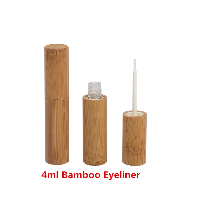 

100pcs Empty 4ml 5ml 6ml 10ml Bamboo Lip Gloss Tube Makeup Mascara Bottle Cosmetic Eyeliner Eyelash Tube Refillable Container