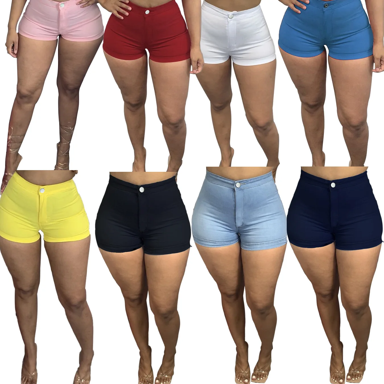 New Elastic Pencil Pants Women's Decoration Height Elastic Shorts Women Casual Commuting All-match Short Pants Lady