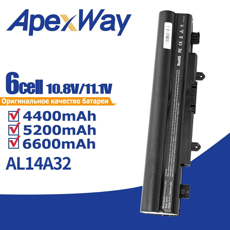 Batteria Per Laptop Apexway Al14A32 Per Acer Aspire E14 E15 E5-411 E5-421 E5-471 E5-511 E5-551 E5-572 E1-571 E1-571G V3-472 V3-572