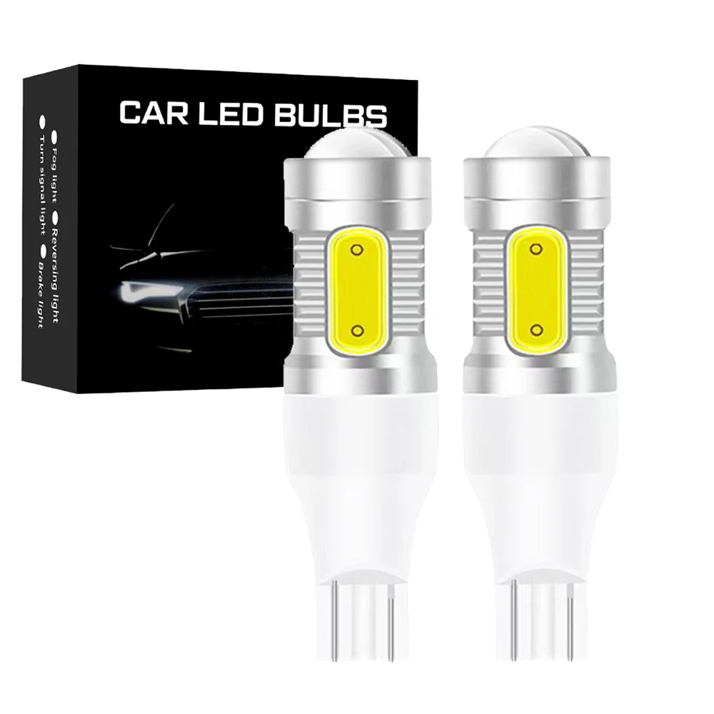 

2x T15 W16W High Quality 1156 P21W LED BA15S Led COB 5SMD T20 7440 W21W WY21W Lamp for Car Reversing Lights White 6000K 12V