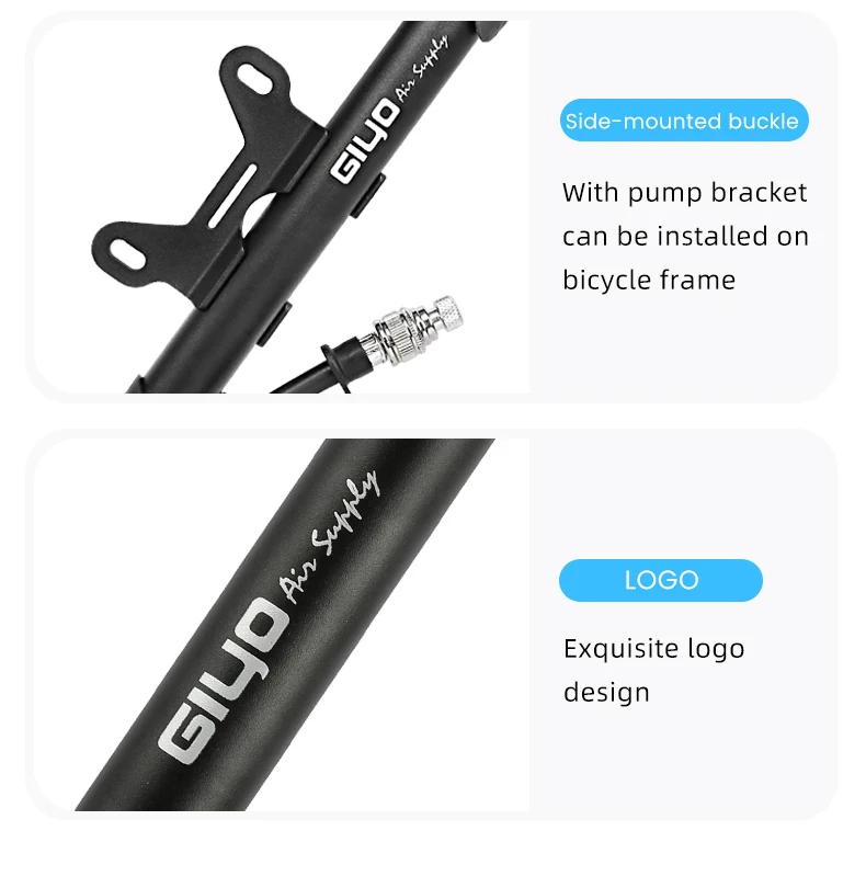 GIYO Fahrrad Schock Suspension Pumpe 300psi Hohe-druck mit Manometer Berg Aluminium Bike Gabel & Hinten Suspension MTB Shoc – Detail 11