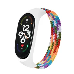 Braided Nylon Solo Loop for Smartwatches - Durable and Stylish Watch Strap Replacement Bracelet (Pride)