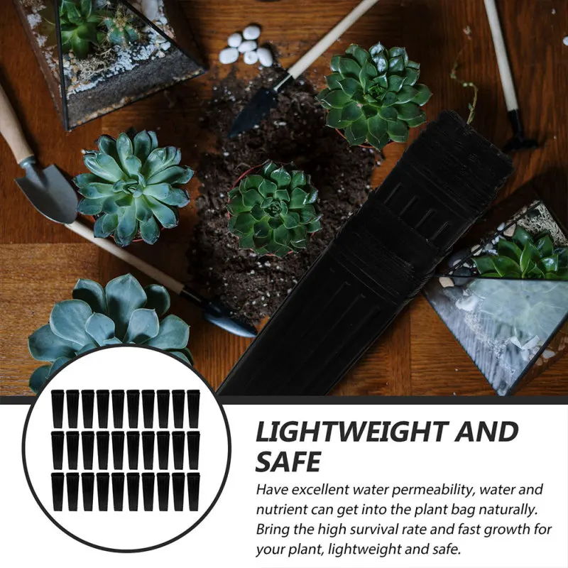 Description Picture 2 of item30 Pcs Seedling Bag Fruit Planting Premium Garden Bags Pots for Plants Square Mouth Growing Plastic Flower