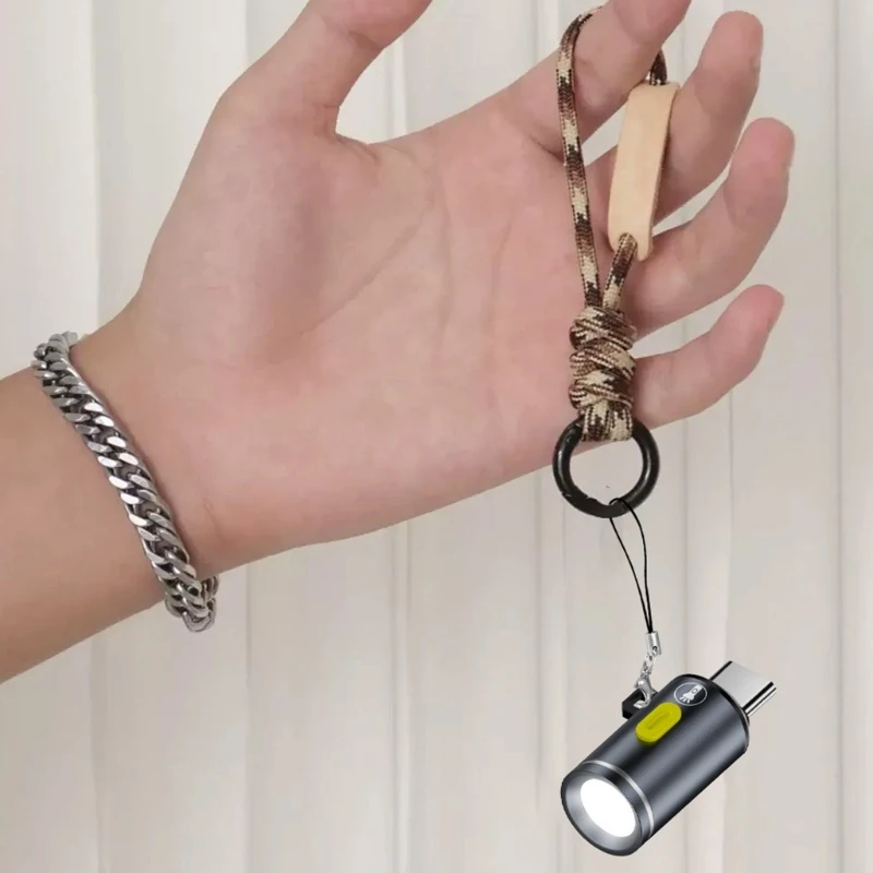 Small Type C Charging Flashlight USB C Flashlights For Pocket Or Keychains Carry