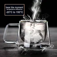 Creative Simple Double Layer Transparent Insulated Glass Cup Coffee Mug Insulation Beer Teacup for Home Gift Bar Drinkware 5