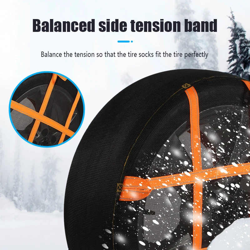 Snow Chain Tyre Chain Set Wheel Ties Belts Car Tires Chains Winter Full Wrapped Anti-Slip Sock Anti Skid Snow Emergency
