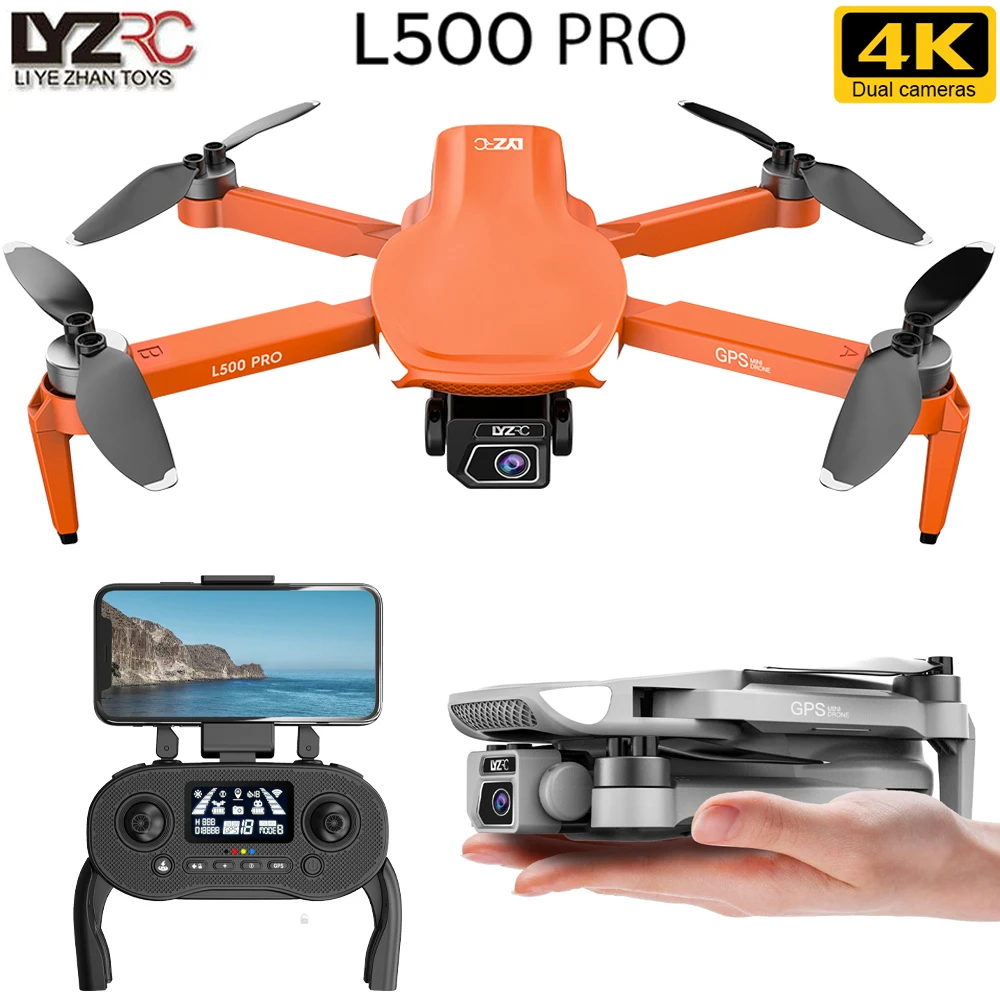 

LYZRC L500 PRO MINI Drone 4K Profesional Ultra Clear-Dual Camera GPS 5G WIFI FPV 1.2KM Brushless RC Quadcopter Helicopter Toys