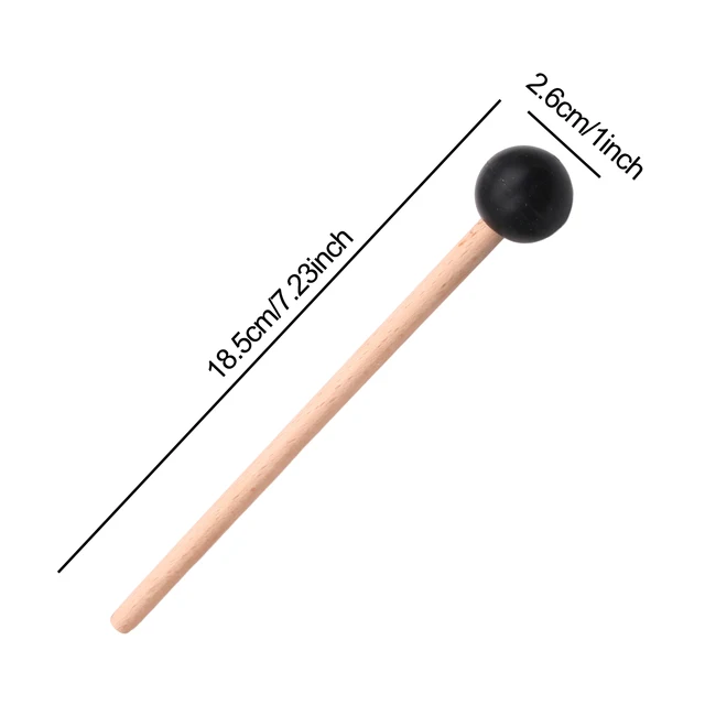 4 Bacchette Tamburo Per Bambini - Testa Gomma, Lunghezza 16.5 Cm, Leggere E Sicure - Foto 3