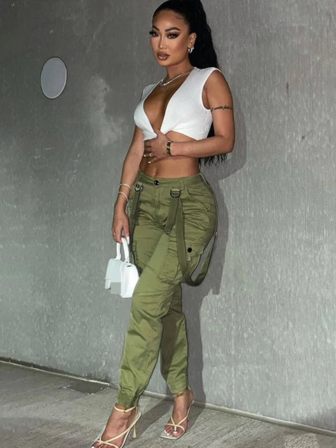 Goes Green Cargo Pants | Cargo Pants Women Green | Cargo Green Trousers  Women - High - Aliexpress