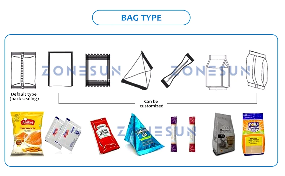 ZONESUN ZS-PL420S Automatic Vacuum Granule Filling Weighting Packaging Machine Grain Nuts Cat Food Feeder Sealing Bagging