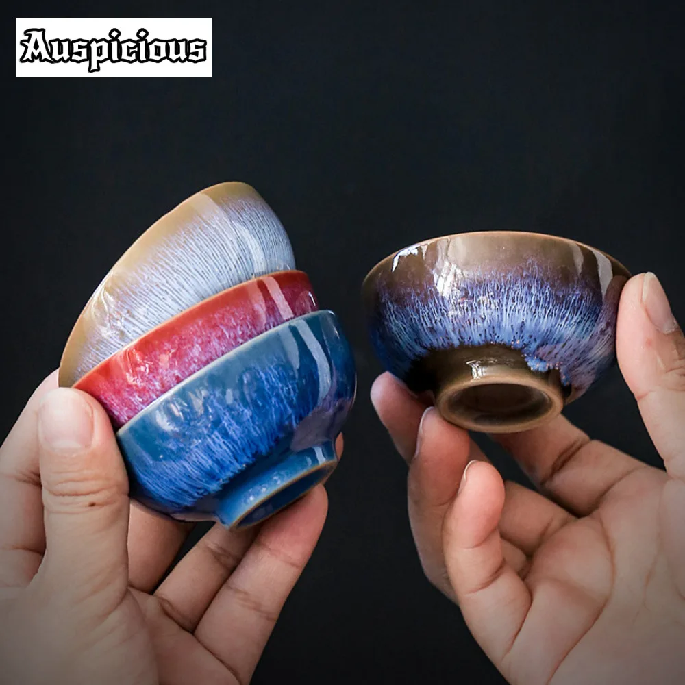 45ml Mini Tea Cup Coffee Cup Kiln Transformation Ceramic Tea Cup Chinese Kung Fu Teacup Espresso Coffee Cups Jianzhan Afternoon Teacups