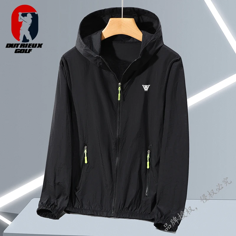 여성용 초박형 탄성 후드 재킷, 자외선 차단, 야외 스포츠, 낚시 재킷, 빠른 건조, 방풍, 골프 세트, 2024 신상