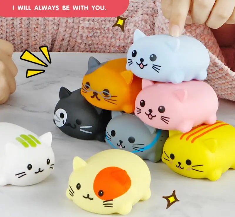 Japanese Style Creative Cat Chorus Decompression Music Toy Children Girls Birthday Gift Mini Portable Musical Instrument