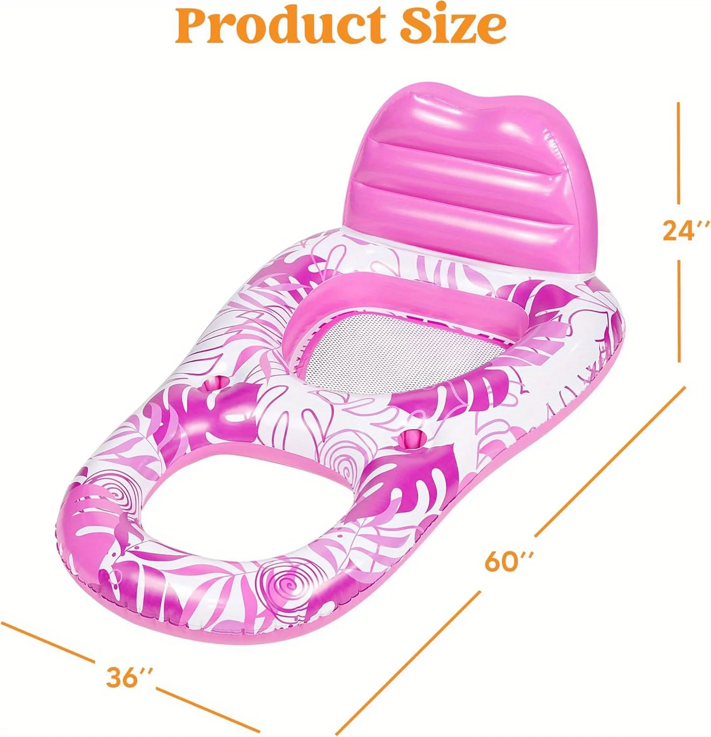 Sloosh Aufblasbare Pool-Liegen für Erwachsene, Schwimmliege, Wasserliege, Schwimmender Relaxsessel für Sommer-Wasserpartys – Detail 6