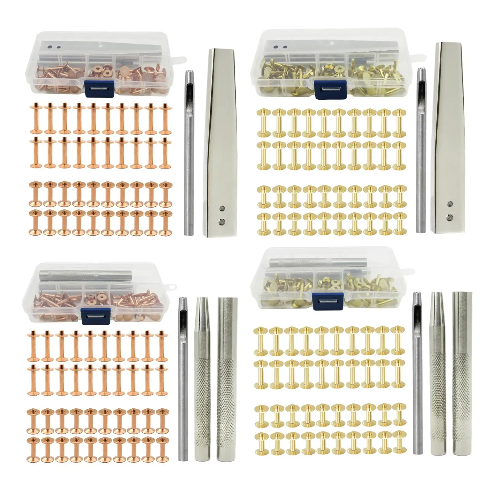 Premium Leather Rivet Kit-Durable Metal Studs for DIY Leather Craft