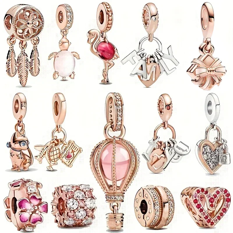 

Hot Selling Rose Gold Balloon Fox Tortoise Charm Beads Pendant Suitable For Original Dly Bracelet Making Ladies Fashion Jewelry