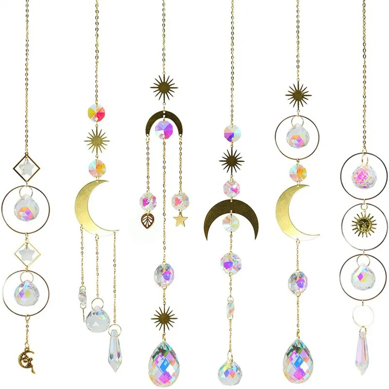 Prism Suncatcher Hanging Window Crystals Rainbow Light Catcher Crystal Sun Catcher,Summer Gift Octagon Beads Crystal Pendant