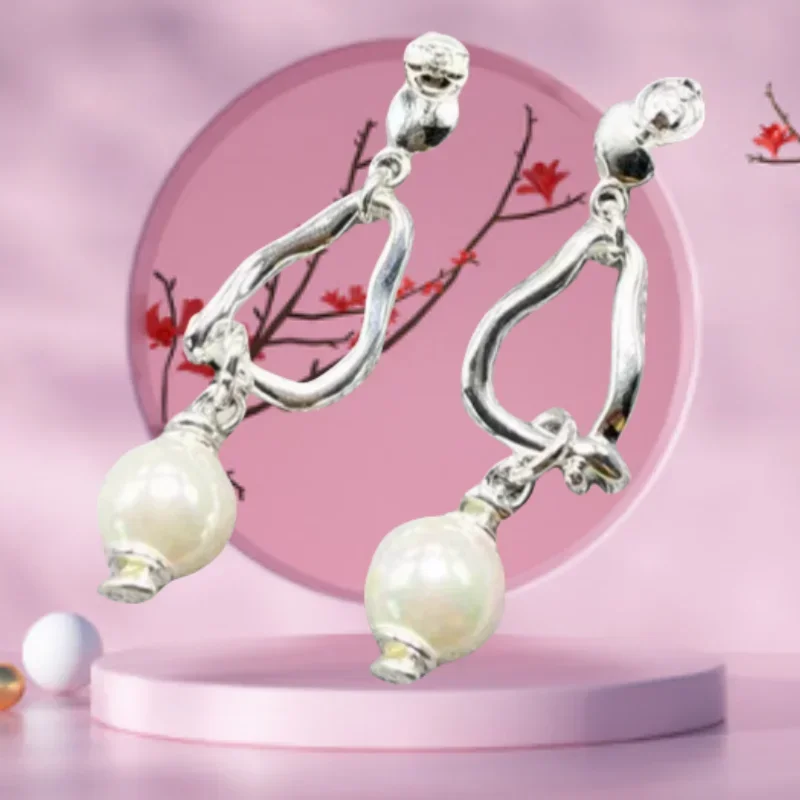 Elegant Silver Charm Earrings – Stylish Women's Jewelry Gift
