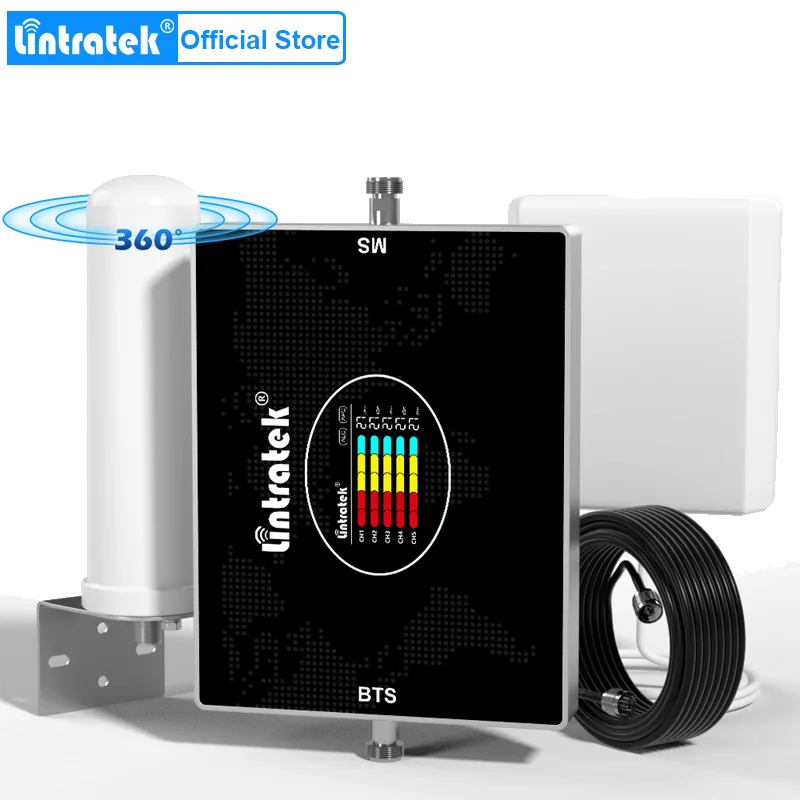 

Lintratek пятиполосный усилитель сигнала 850 700 1700 1900 2100 МГц, сотовый усилитель B13 B12 B1 B5 B4 B2, ретранслятор Чили, Бразилии, Мексики